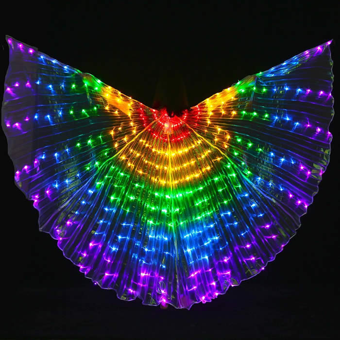 LED-Light-Show mit leuchtenden Flügeln